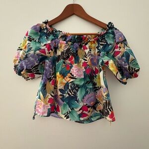 Colourful Mango Puff Sleeve (on or off the shoulder) Blouse